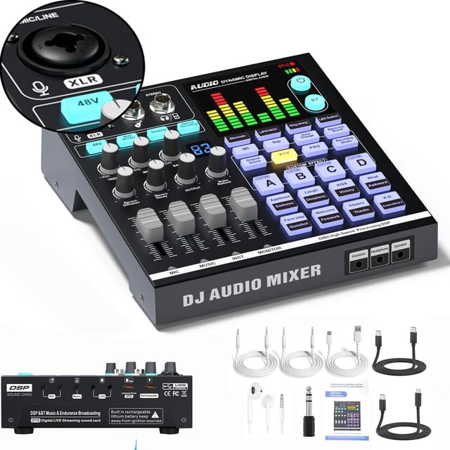 Tarjeta de sonido KILOGOGRAPH SN800 48V con interfaz de audio XLR