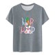 thumbnail image 4 of Fiudx Camisas de Mujer Tops con Estampado de Moda para Mujer, Blusa de Manga Corta, Camisetas Divertidas con Cuello Redondo, 4 of 4