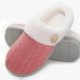 thumbnail image 2 of Women's Anti-Skid Fuzzy House Slippers Comfy Memory Foam Bedroom Slippers Warm Slip On Light Shoes Outdoor Indoor, 2 of 3
