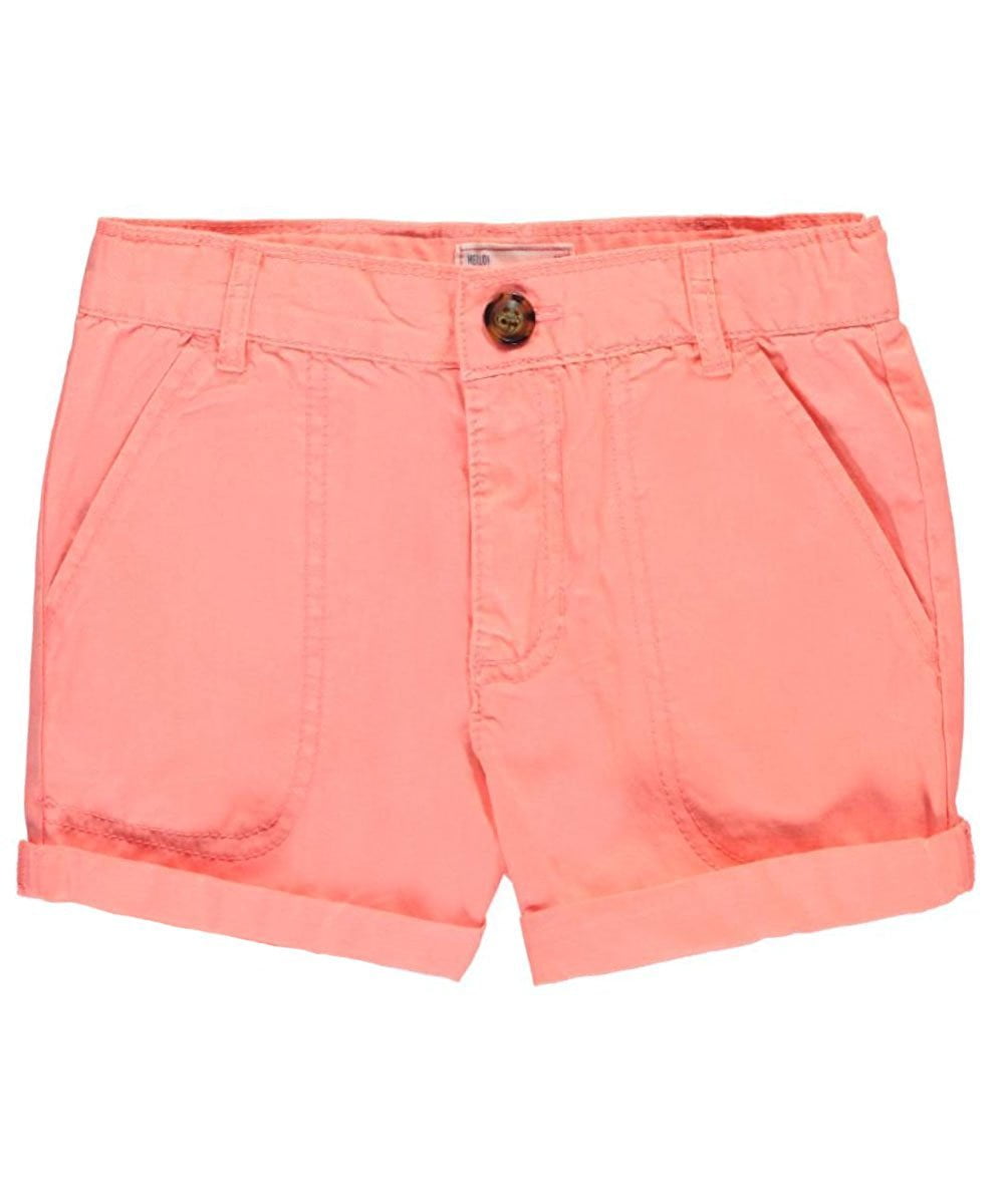Carter's Girls' 2T8 Roll Cuffed Shorts Orange 7