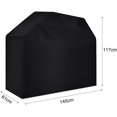 thumbnail image 4 of BBQ Cover, BBQ Cover, BBQ Cover Kit, Waterproof BBQ Cover, Heavy Duty Gas Grill Cover - Black 145 x 61 x 117 cm., 4 of 4