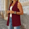thumbnail image 6 of IUYRTFE Women's Lightweight Knit Open Front Vest Sleeveless Summer Casual Cardigan with Pockets, 6 of 8