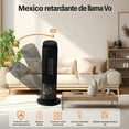 thumbnail image 4 of EDX Calentador Espacial de 1500 W para Uso en Interiores, Calentador Eléctrico de 23" con 7 Colores de Luz, Oscilación de 70°, Termostato Ajustable y Control Remoto, Protección contra Vuelcos, Negro, 4 of 7