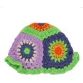 thumbnail image 2 of CoCopeaunts Winter Bucket Hat for Women Thicken Knitted Warm Basin Hat Colorful Bucket Caps for Girl Flower Crochet Design, 2 of 8