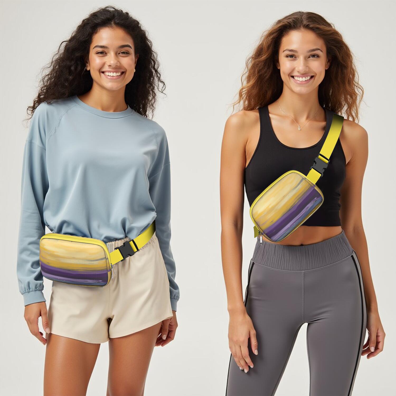 Fanny Pack Adjustable Belt Bag for Women Fashion Waist Packs Running Workout Hiking Travel Fanny Pack Abstract Geometry Colorful