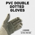 thumbnail image 2 of SSBM Cut Resistant Industrial Work Gloves Tan 7 Gauge PVC Dot Texture Men's 10" Cotton/Poly Blend X-Large 2 Dozen (24 Pairs), 2 of 6