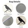 thumbnail image 3 of Latch Hook Rug Kit A Black Raven On Branch Stamped Handmade Round Shape Carpet Crochet Yarn Craft DIY Hook and Latch Door Mat Tapestry for Home Floor Decor 50x50cm(4), 3 of 7