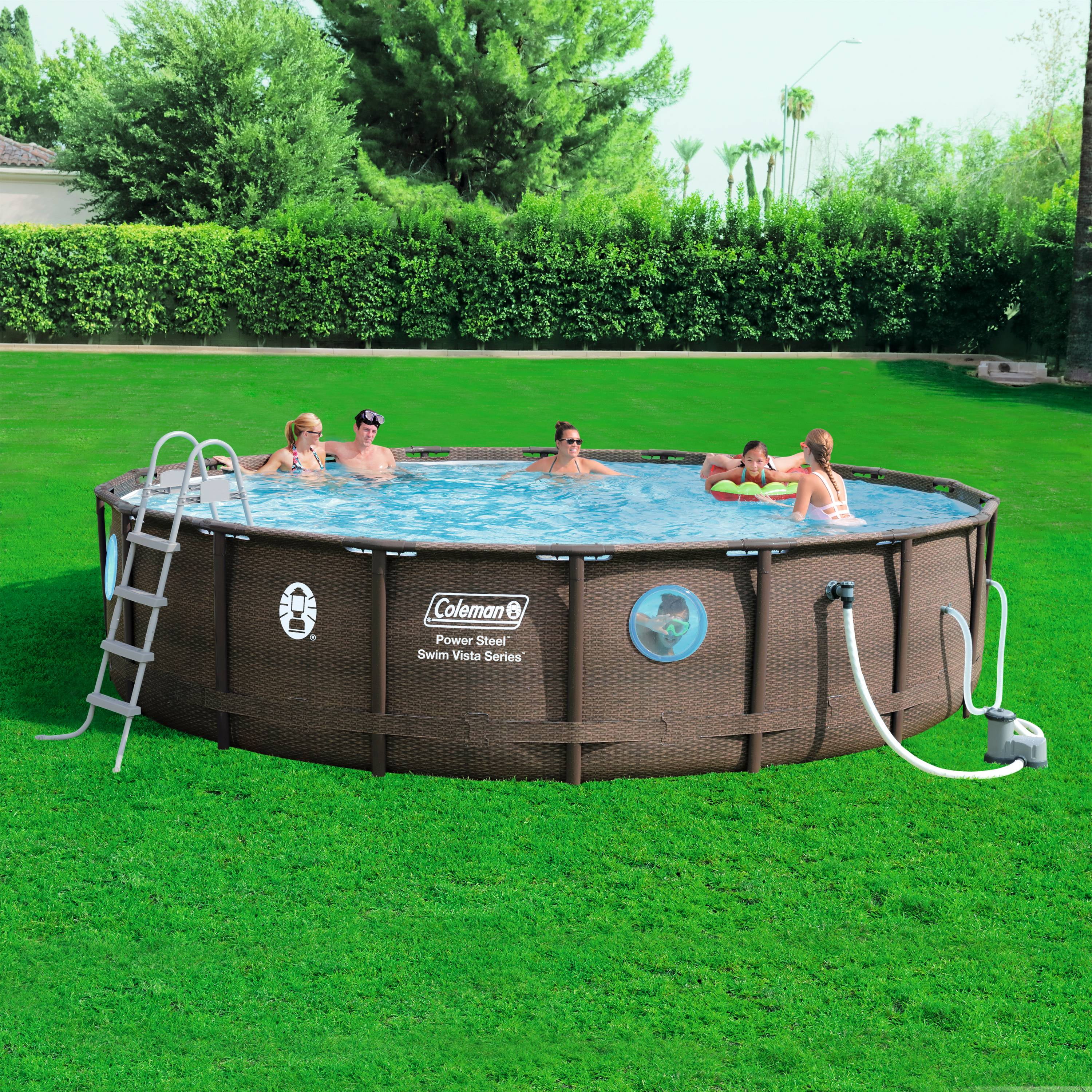 Coleman Power Steel Swim Vista Series 18 X 48 Frame Swimming Pool