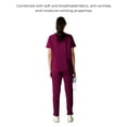 thumbnail image 3 of Siena 5-Pocket Women's Scrub Top, Comfort Fit, Moisture-Wicking Stretch Healthcare Uniform - Wine - XS, 3 of 7