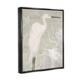 thumbnail image 4 of Stupell Industries White Egret Seashells Starfish Rustic Grain Pattern Graphic Art Jet Black Floating Framed Canvas Print Wall Art, Design by June Erica Vess, 4 of 5