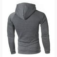 thumbnail image 5 of Turilly Hoodies for Men Zip Up Men's New Zipper Neckline Hooded Long Sleeve Sweatshirt Casual Solid Color Hooded Sweatshirt, 5 of 5