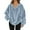 Blue, variant on Turilly Womens Sherpa Comfy Pullovers Women's V-Neck Fuzzy Fleece Sweatshirt Solid-Color Long-Sleeve Top