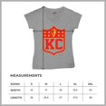 thumbnail image 7 of Kansas Shield Women's V-Neck T-shirt Champions Game Day Fantasy Football K.C. Fan, 7 of 7