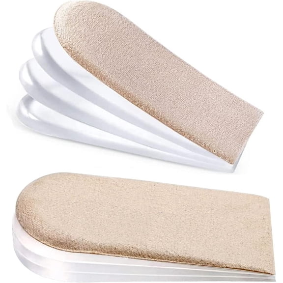 QIANJIA Adjustable Orthopedic Heel Lift Inserts, 1/4" to 1" Gel Shoe Heels Inserts for Leg Length Discrepancies. Height Increase Insole (Women 9-13 / Men 8-12)