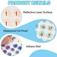 thumbnail image 3 of Uxcell Reflective Round Small Number Stickers, Self Adhesive Laser Consecutive Numbered Stickers Numbers 7, 3 of 7