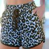 thumbnail image 1 of Womens Shorts Women's Pants Womens Comfy Summer Leopard Shorts Drawstring Elastic Waist Pockets Sport Pant, 1 of 6