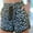 Light blue, variant on YWDJ Running Shorts for Women Comfy Summer Leopard Shorts Drawstring Elastic Waist Pockets Sport Pant Dark Blue M