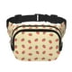 thumbnail image 1 of Fotbe Strawberries Cangurera Cuadrada con Estampado de Doble Capa, Bolsa de Cintura Ajustable Mini para Hombres y Mujeres, 1 of 9