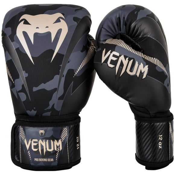 Guantes de boxeo Venum Impact Dark Camo/Sand 16 oz