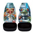 thumbnail image 5 of POLERO Frog Diving Front Seat Cover for Most Cars, Set of 2 Interior Decor Accessory Front Car Seat Cover Protector Cushion Washable Stretch Vehicle Seat Covers, 5 of 13