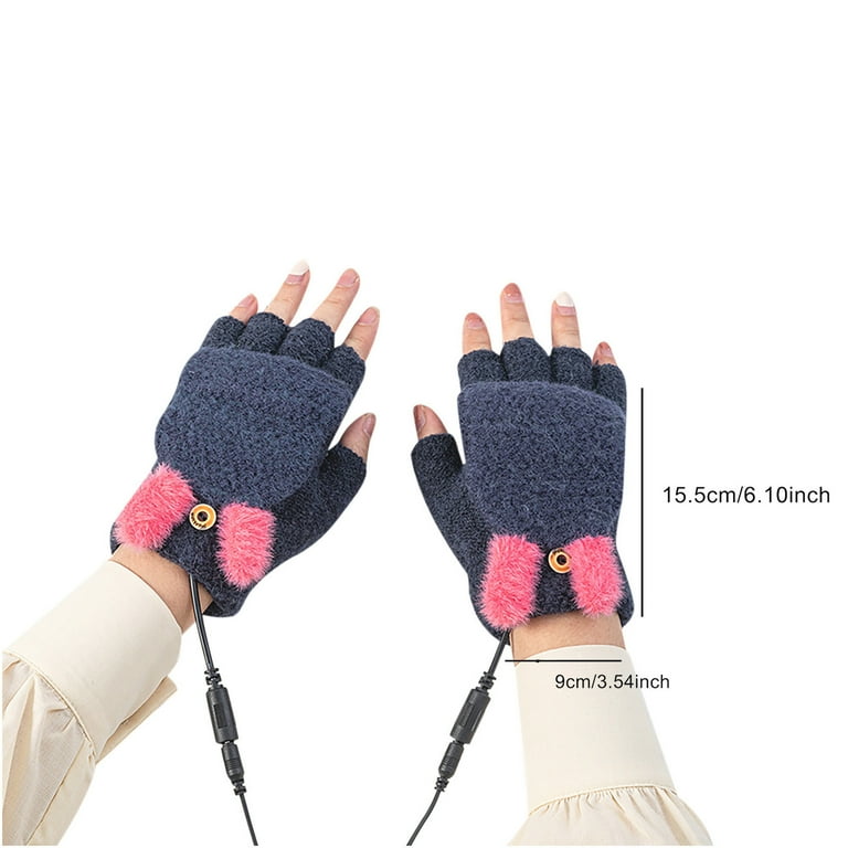 Penkiiy Heated Mittens for Women Smart USB Rechargeable Winter