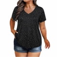 thumbnail image 2 of Purcolt Womens Plus Size Tops Short Sleeve V Neck Loose Fits Basic Summer Shirts Casual Tunics T-Shirt XL-5XL, 2 of 6