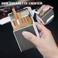 thumbnail image 2 of Usb Rechargeable Touch Sensor Cigarettes Lighter Portable Metal Cigarettes Case zhangyuxiang LED, 2 of 2