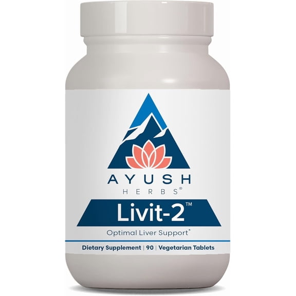 Ayush Herbs Livit-2 Liver Support Supplement for Men and Women, 90 Vegetarian Tablets