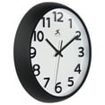 thumbnail image 4 of Infinity Instruments Raised Numeral Plastic 10.75" Indoor Wall Clock with Standard Arabic Numbers on Clock Face, Black, 4 of 7