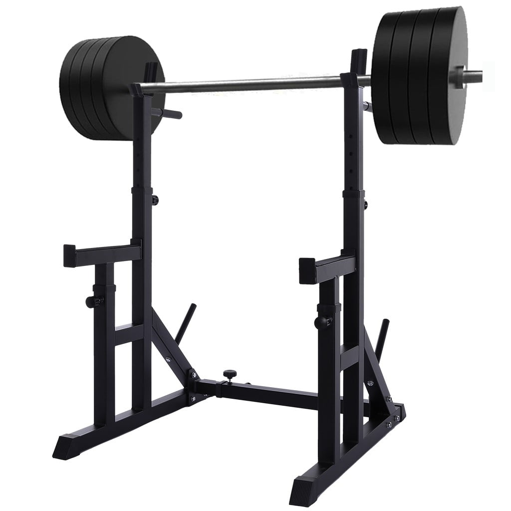 Details about   Adjustable Squat Rack Stands Multifunction Barbell Bench Press Dipping Station 