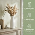 thumbnail image 6 of Unique Bargains Unbreakable Plastic Minimalist Geometric Vase White 3.5" x 3.5" x 9.4", 6 of 6