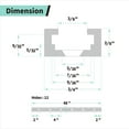 thumbnail image 5 of DuBois 51039 48” Universal T-Tracks with Intersection Kit for Woodworking, Aluminum Double Cut Profile and Predrilled Mounting Holes, 5 of 7