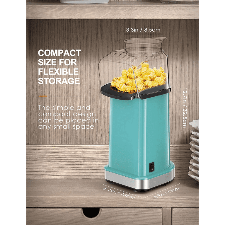 DASH Hot Air Popcorn Popper Maker with Measuring Cup 