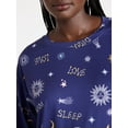 thumbnail image 4 of Joyspun Women's Dreamy Soft Collection Long Sleeve Sleep Top and Joggers Pajamas Set, 2-Piece, Sizes XS-3X, 4 of 4
