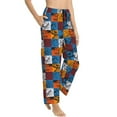 thumbnail image 6 of Salouo colorful plaid Dinosaur Print Women's Pajama Pants Casual Loose Sweatpants PJs Flowy Pants Drawstring Palazzo for Women Wide Leg Pants Lounge Pajama -XX-Large, 6 of 8