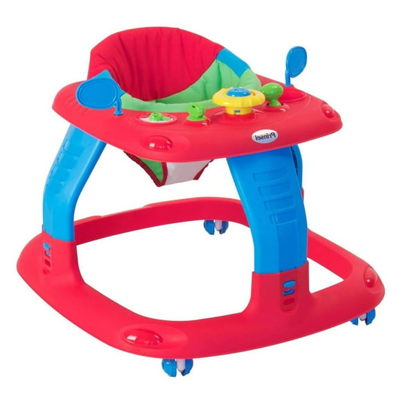 Andadera Prinsel Sonic Boy Rojo Asiento Acolchonado 3 Alturas Tablero Musical Interactivo