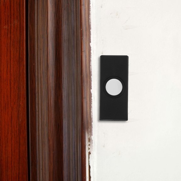 BESTYASH Vintage Doorbell Button ABS Black Clear Sound Durable for Home Use