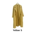 thumbnail image 3 of Guardurnaity Otoño Invierno frente abierto abrigo boda fiesta ceremonia niñas cálido cárdigan manga larga solapa ropa con bolsillos laterales ropa Abrigos y chamarras Amarillo S Guardurnaity AP013494-07, 3 of 6
