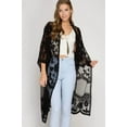 thumbnail image 3 of Couverture de Plage Florale pour Femmes Manches Longues Noire Protection UPF Surdimensionnée Respirante, 3 of 4