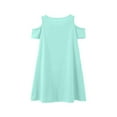 thumbnail image 5 of Little Girl Dresses Short Sleeve A-Line Tiered Swing Cute Green Dress For Girls Birthday Dress For Girls Sundress Princess Dress, 5 of 5