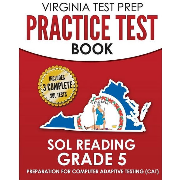 VIRGINIA TEST PREP Practice Test Book SOL Reading Grade 5: Preparation for Computer Adaptive Testing (CAT), (Paperback)