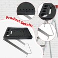 thumbnail image 4 of Ladder Platform Work Ladder Tray Wide Pedal Workbench Multipurpose Shelf for Household Pantry Garage Working Tools Hold, 4 of 5