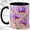 Black, variant on Purple Tulip Coffee Mug, Iridescent Floral Mug, Ceramic 11 oz
