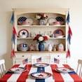 thumbnail image 5 of Linnome Red White and Blue Independence Day Ivy Wreath Decor for Indoor Outdoor Home Garden Porch Multicolor 70.87in, 5 of 6