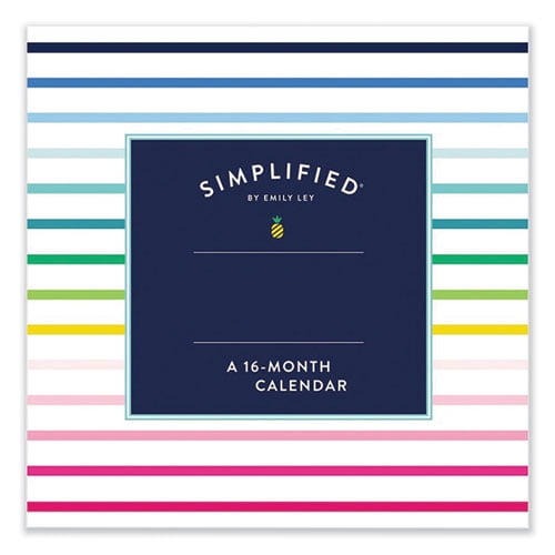 SIMPLIFIED BY EMILY LEY WALL CALENDAR, ASSORTED ARTWORK, 12 X 12, WHITE