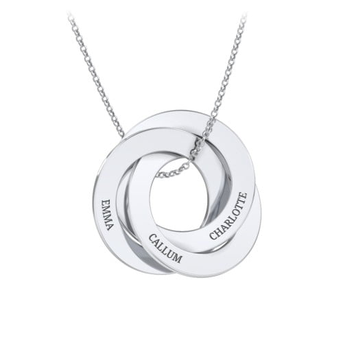 Pendentif à Triple Anneau Engravable