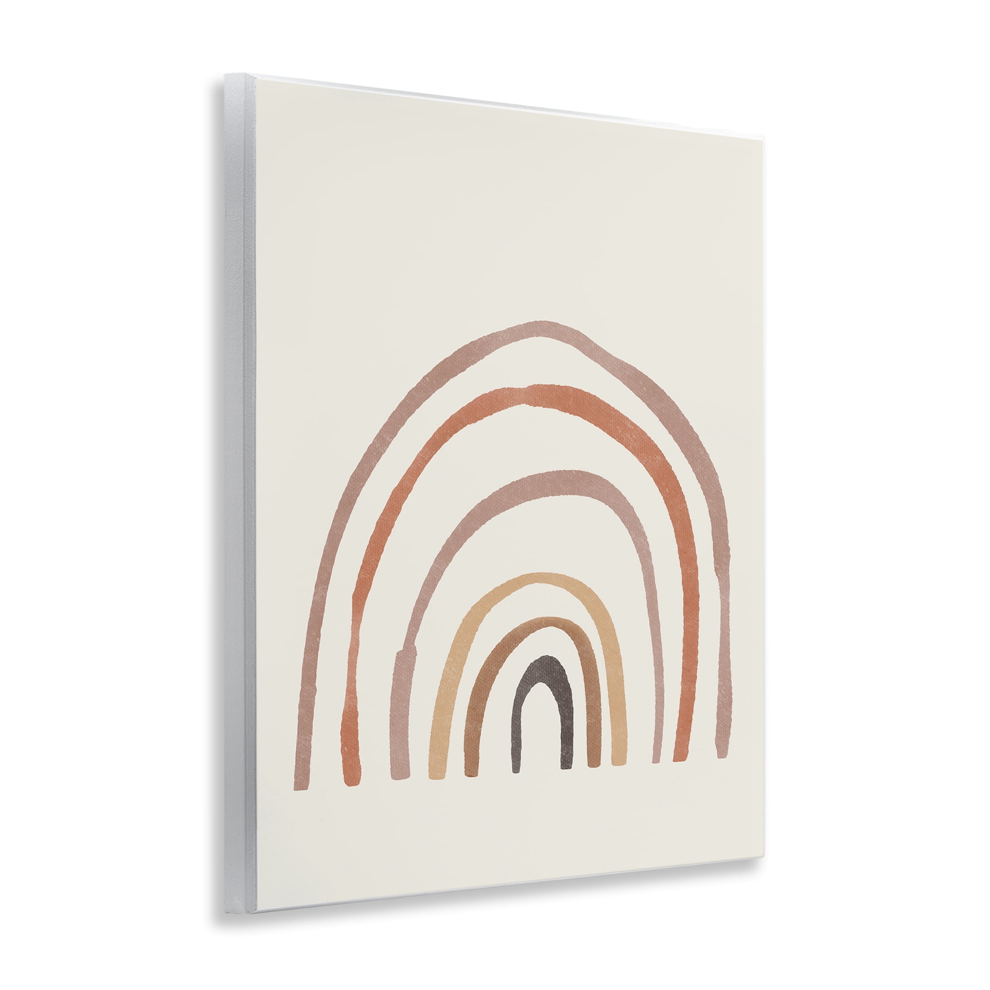 Stupell Industries Quirky Neutral Rainbow Abstract Painting Unframed Art Print Wall Art, 11 x 14