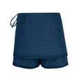 thumbnail image 4 of Women Y2K Denim Skirt Shorts Low Rise Bodycon Pencil Jean Side Tie Jean Skirts Cargo Pocketed Wrap Skort with Asymmetrical Hem for Summer Beach Parties, 4 of 7