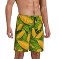 thumbnail image 2 of Xecao Fresh Corn 1 Print Men's Sleepwear Shorts Pajama Bottom Lounge Short nightwear with Convenient Pockets for Relaxed Home Wear-Large, 2 of 6