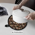 thumbnail image 3 of ZUXONGSY Mushroom Pot Holder Daisy Round Oven Gloves and Potholder in One Heat Resistant Microwave Gloves with Hanging Loop Kitchen Cooking Baking Grillng Supplies for Seniors, 3 of 7